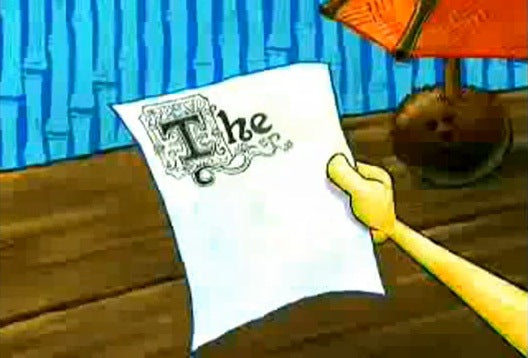 spongebob essay font