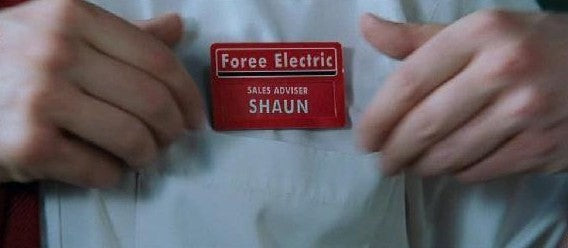 Shaun Foree Electric Name Badge | Shaun Of The Dead