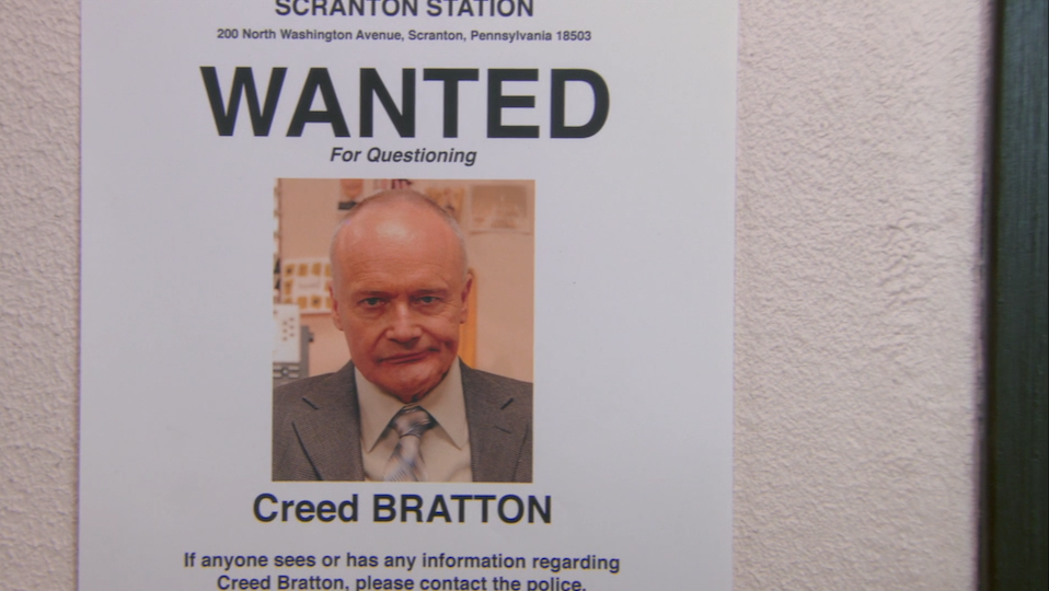 Creed Bratton Wanted | The Office