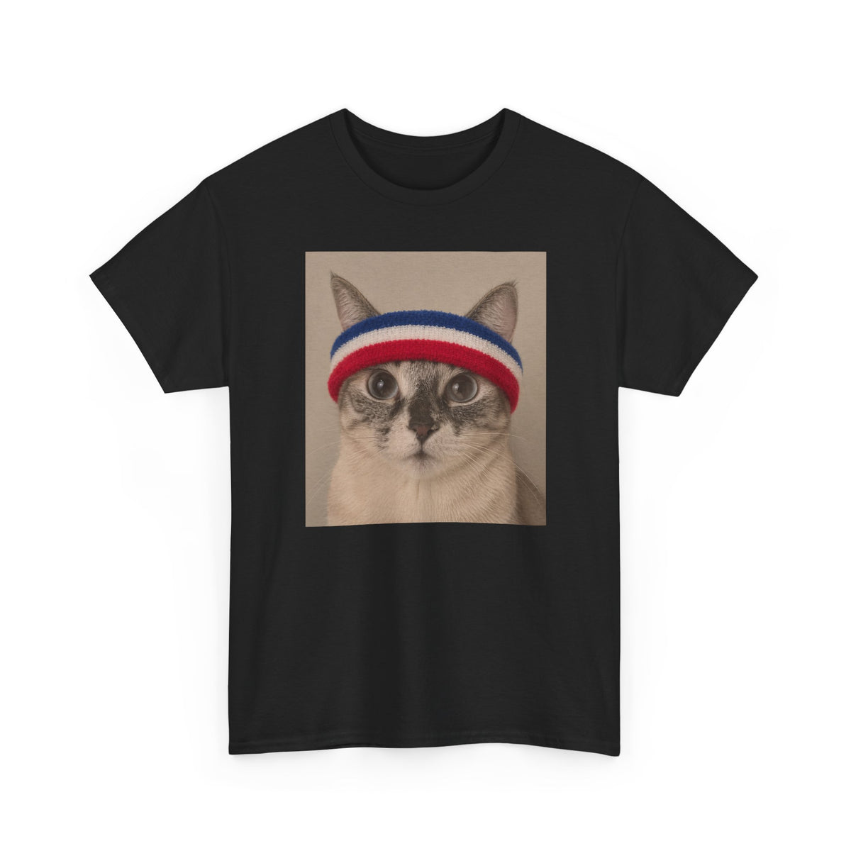 Cat With Terry Headband T-Shirt | Pizza Movie | ReplicaPropStore