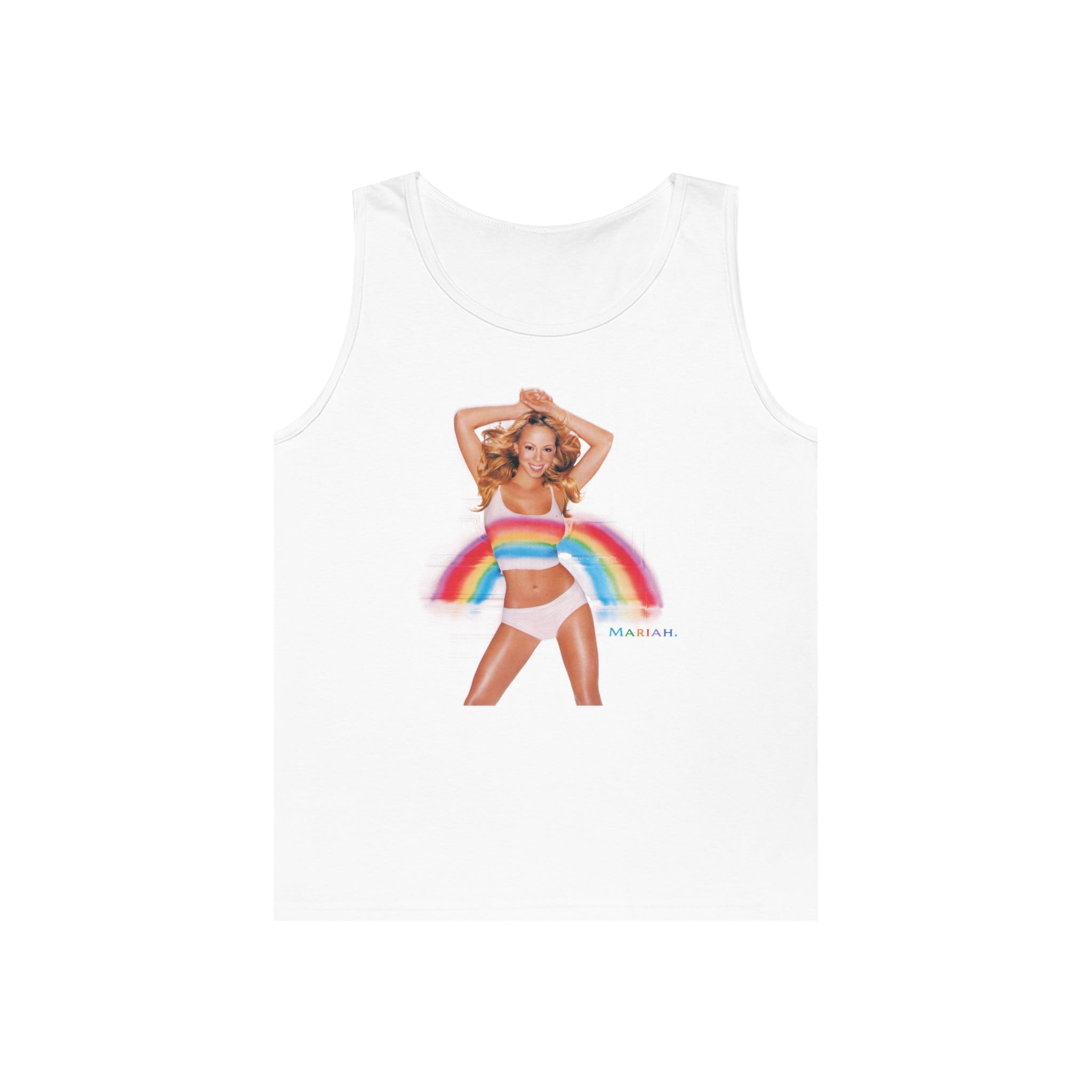 LORSU Women's "Just A Girl Who Loves Sunshine And Beer" Tank Top – Rainbow Distressed Graphic Tee, Sleeveless Tunic - View #6