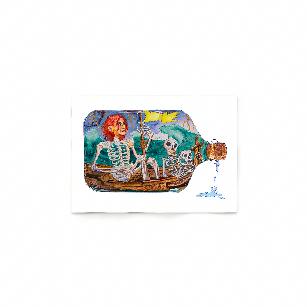 Clementine In A Bottle Drawing Poster | Eternal Sunshine Of The