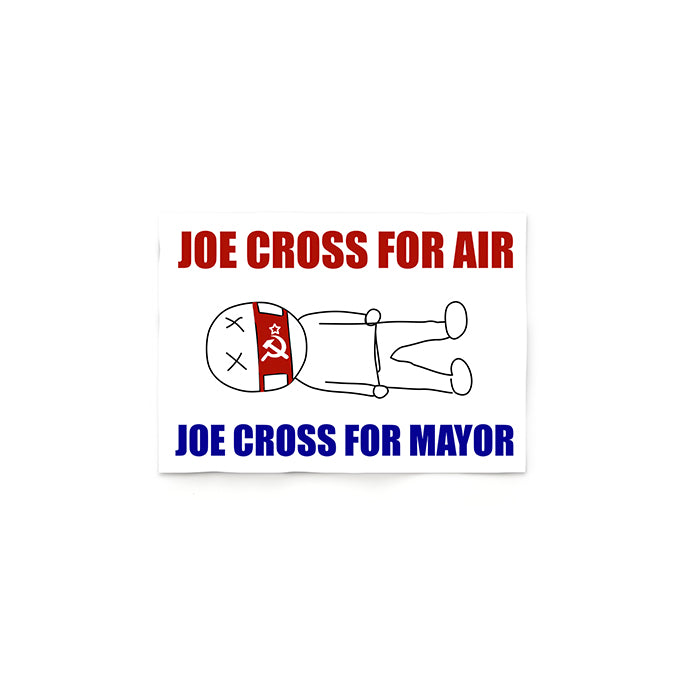 Joe Cross For Air Joe Cross For Mayor Sign | Eddington