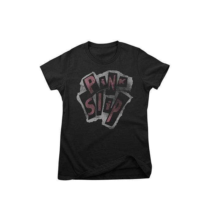 Moneysex888 マニセBAND tシャツ　黒ピンク　スケーター swag Pink Slip Women T-Shirt | Freaky Friday | ReplicaPropStore