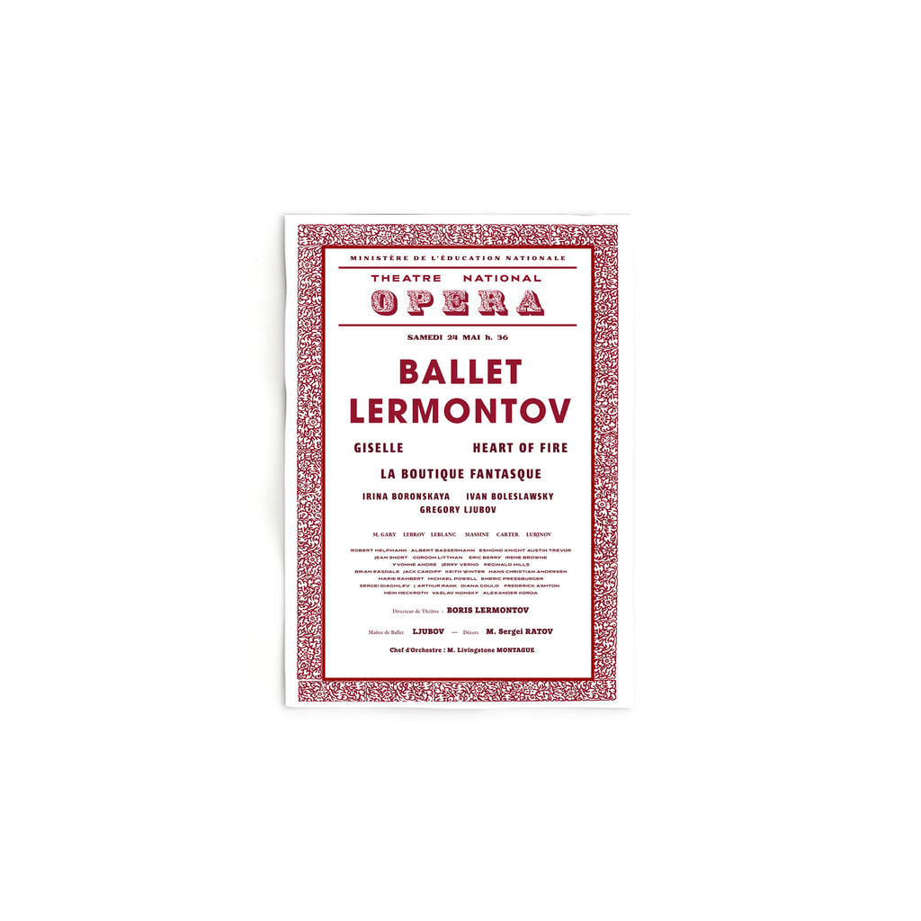 Ballet Lermontov Opera Poster | The Red Shoes