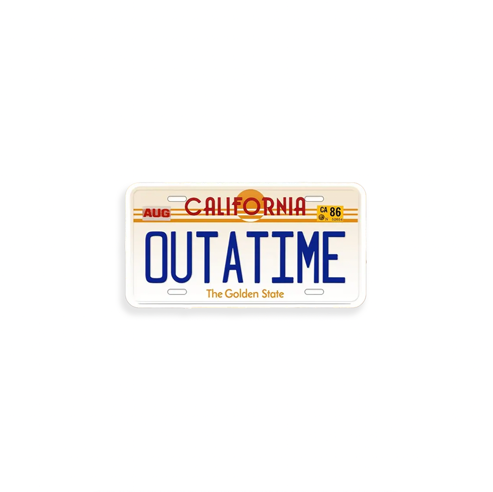 Outatime DeLorean License Plate | Back to The Future