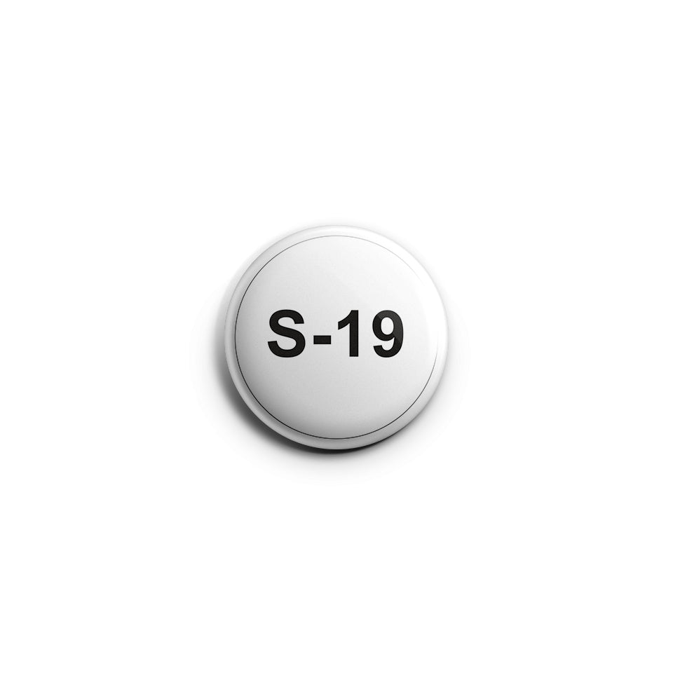 S-19 Button Pin | Oppenheimer | ReplicaPropStore