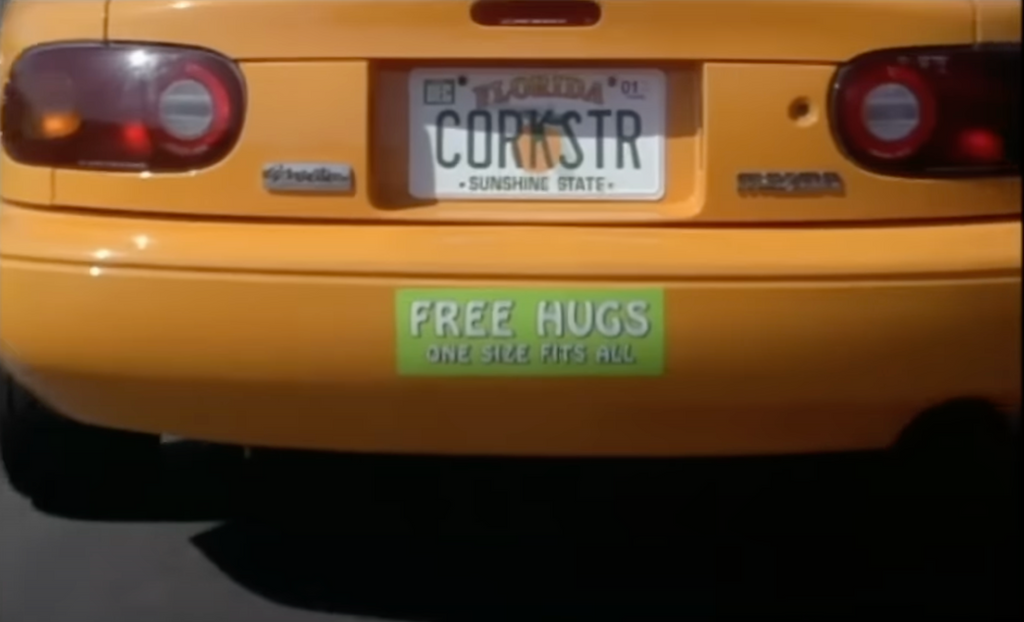 Free Hugs One Size Fits All Bumper Sticker | Corky Romano