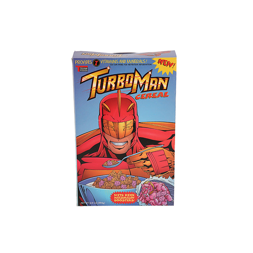 Turbo Man Cereal Box | Jingle All the Way