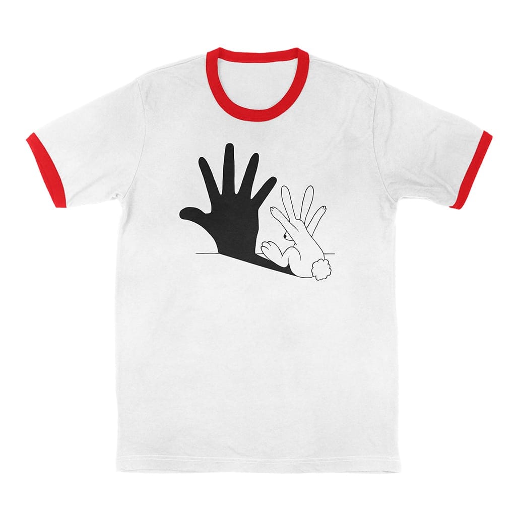 Rabbit Hand Shadow Ringer T-Shirt | Austin & Ally