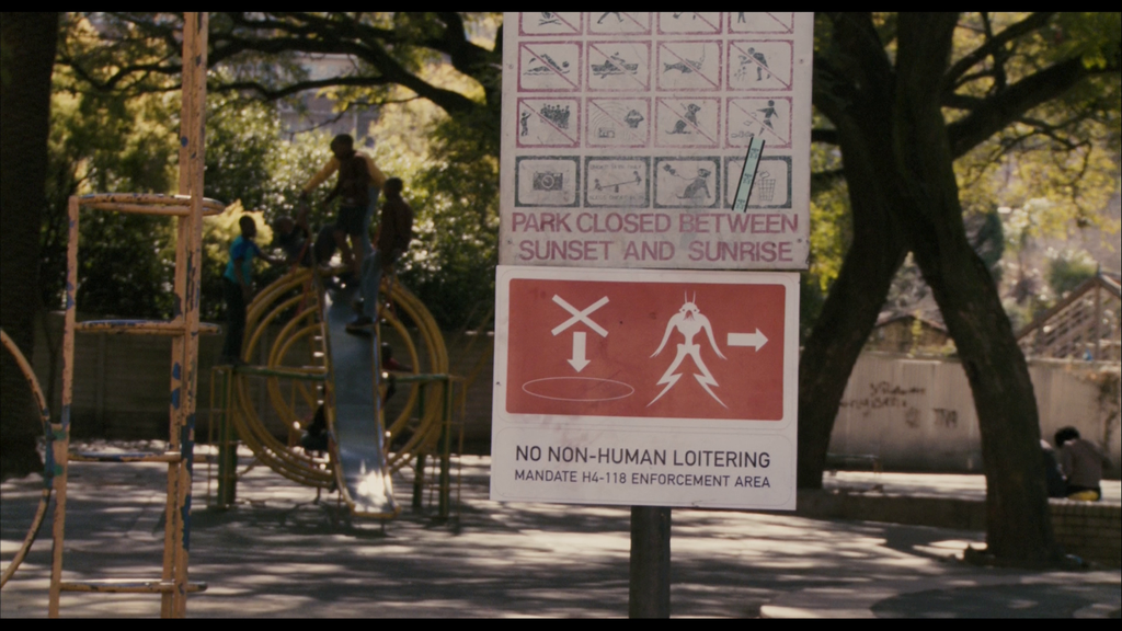 No Non-Human Loitering Sign | District 9
