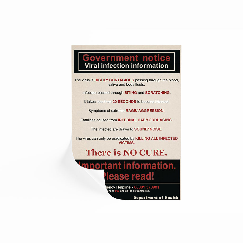 Government Notice Poster 28 Days Later