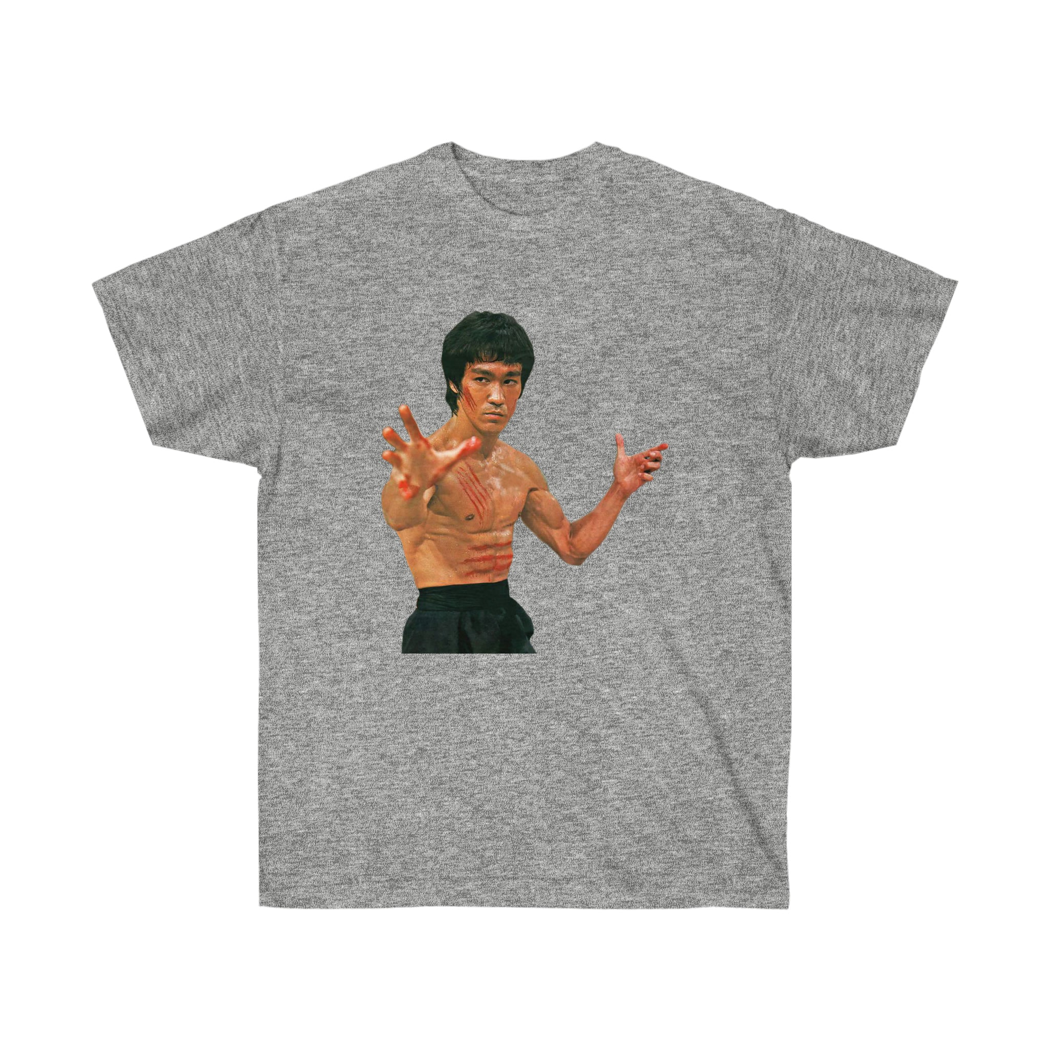 Bruce Lee3枚纏TシャツUSA Bruce Lee JKD '67 Grey Triblend Tee - Roots of Fight