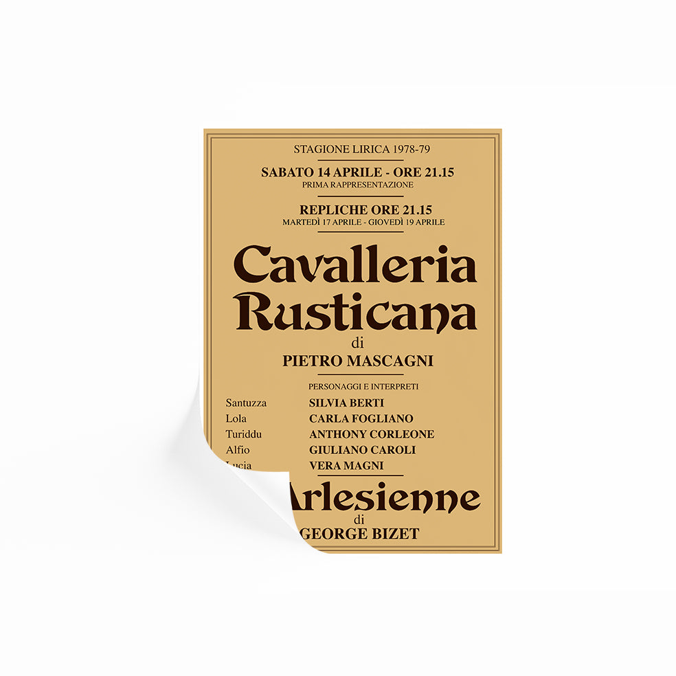 Cavalleria Rusticana Poster | The Godfather Part III