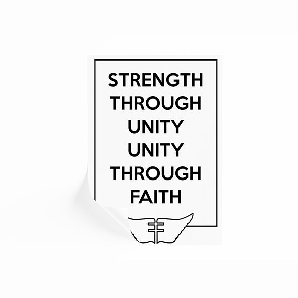 Strength Through Unity Unity Through Faith Poster | V for Vendetta ...