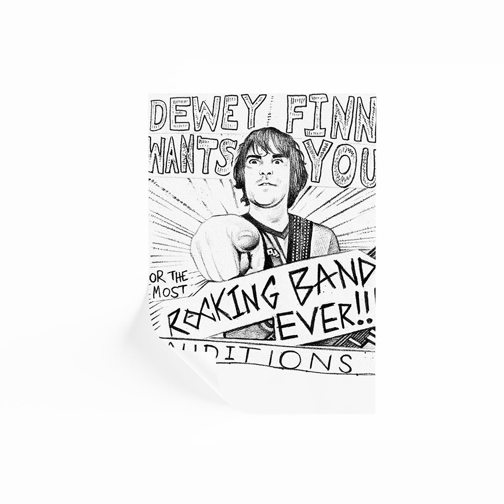 Dewey Finn Wants You Flyer | School Of Rock