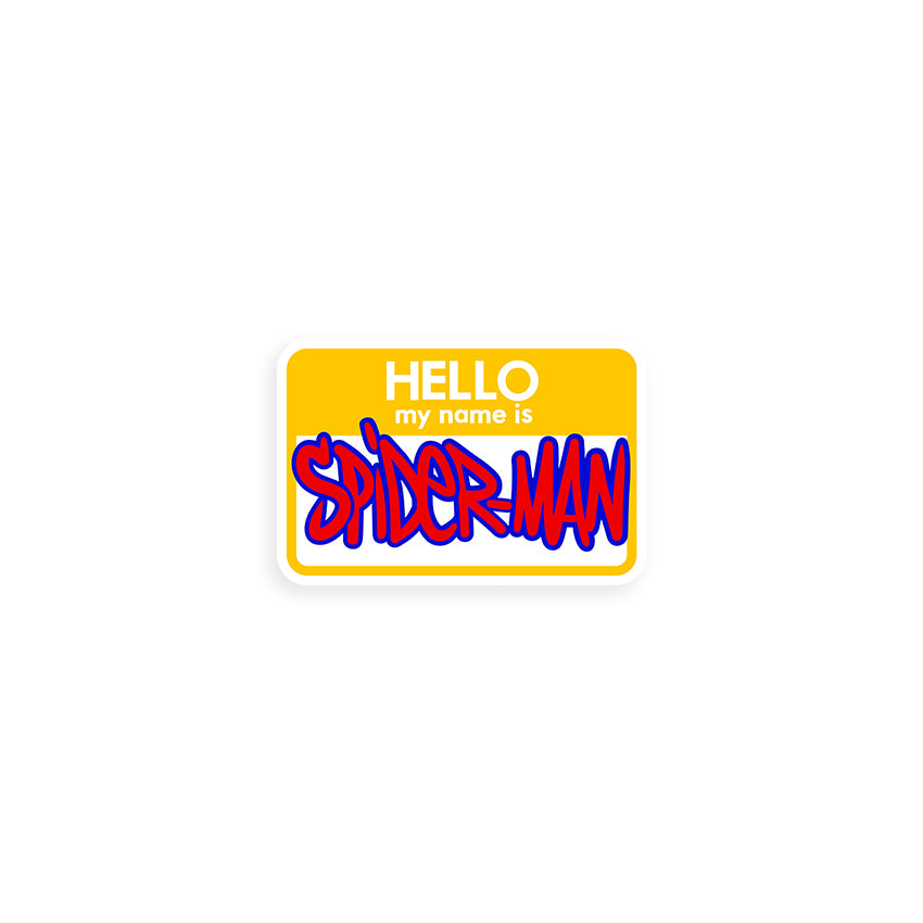 Hello My Name Is Spiderman Sticker | Spider-Man Into The Spider-Verse