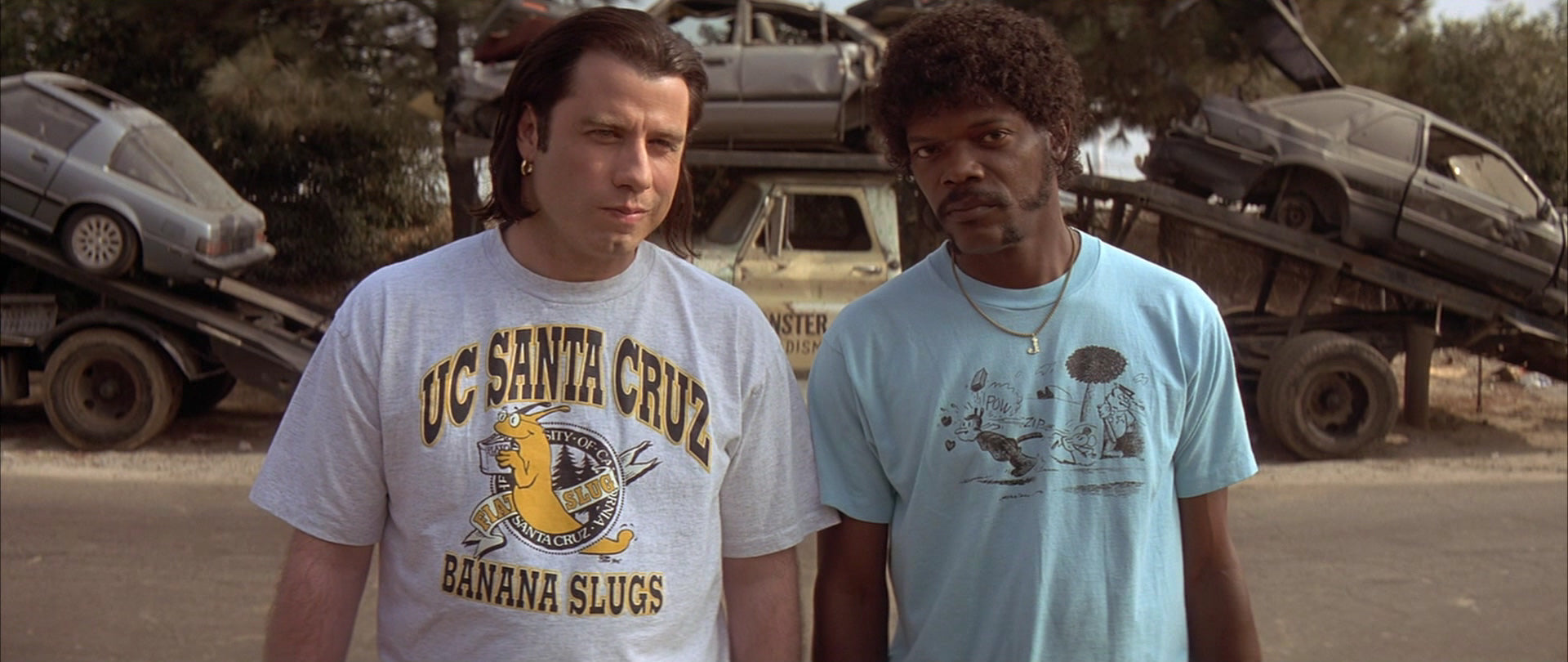 T-Shirt Banana Slugs UC Santa Cruz Pulp Fiction | Girocollo 100% Cotone (IT, Testo, M, Regular, Regular, Standard, Bianco T-Shirt Banana Slugs UC Santa Cruz Pulp Fiction | Girocollo 100% Cotone (IT, Testo, M, Regular, Regular, Standard, Bianco