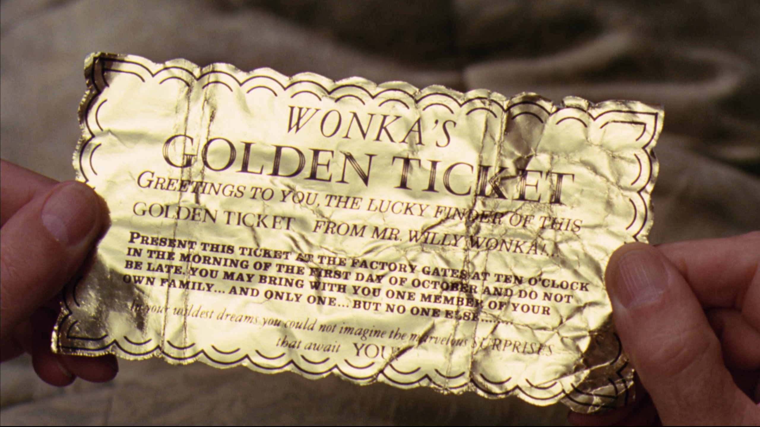 WILLY WONKA Golden TICKET Chocolate Bar 7 3/4" By 3 1/2 - Foto 10