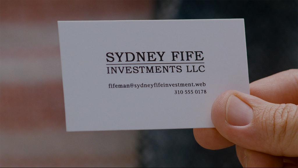 Sydney Fife Business Card I Love You Man