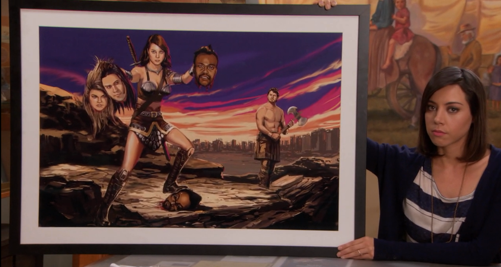 April VS Black Eyed Peas Canvas | Parks And Recreation
