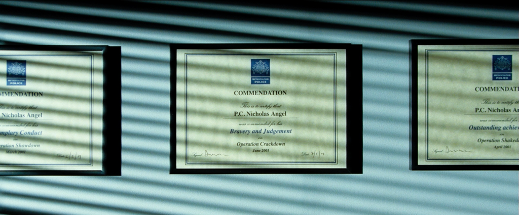 Nicholas Angel Framed Commendations Set Hot Fuzz