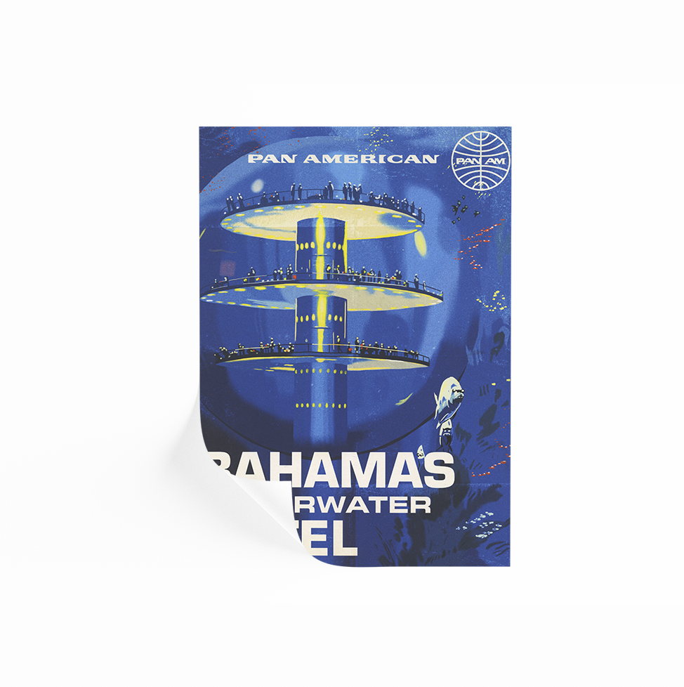 Bahamas Underwater Hotel Poster | 2001 A Space Odyssey