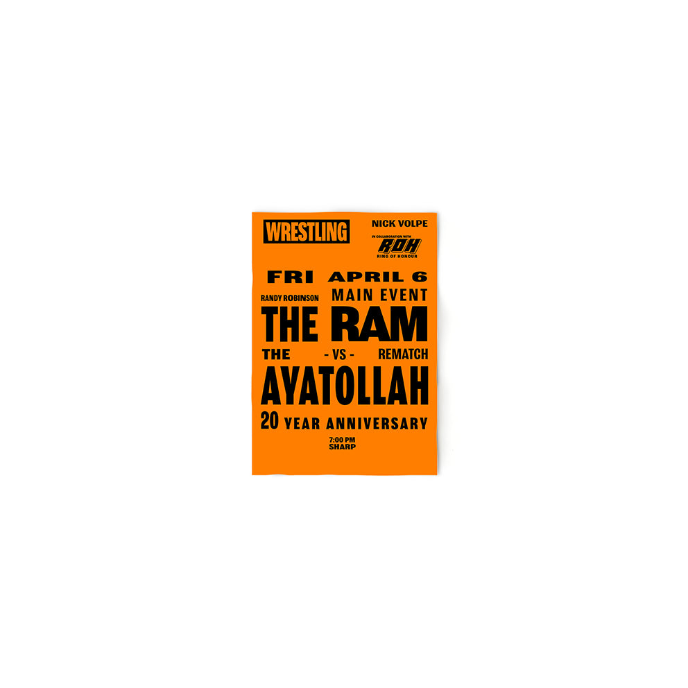 The Ram VS Ayatollah Flyer | The Wrestler