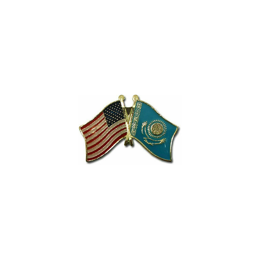 USA Kazakhstan Friendship Flag Lapel Pin Borat