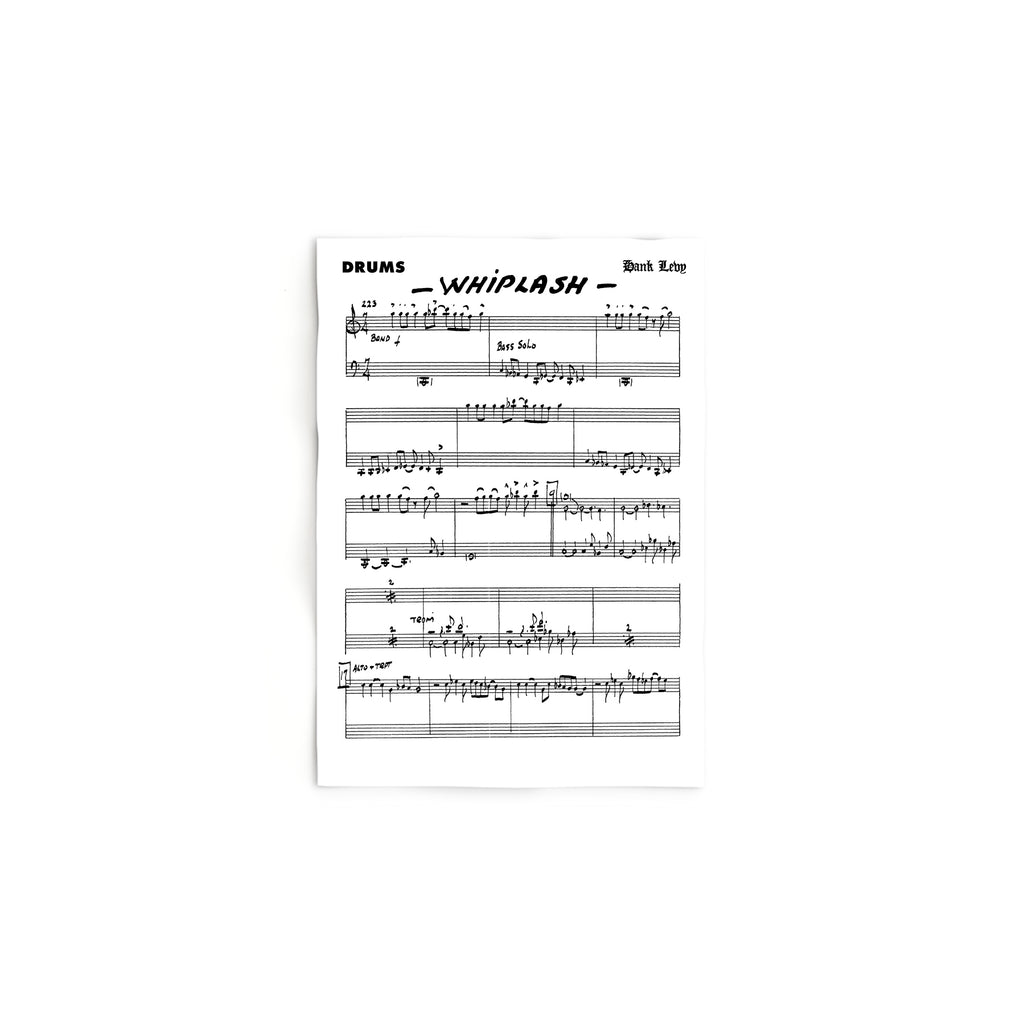 Whiplash Music Sheet Print