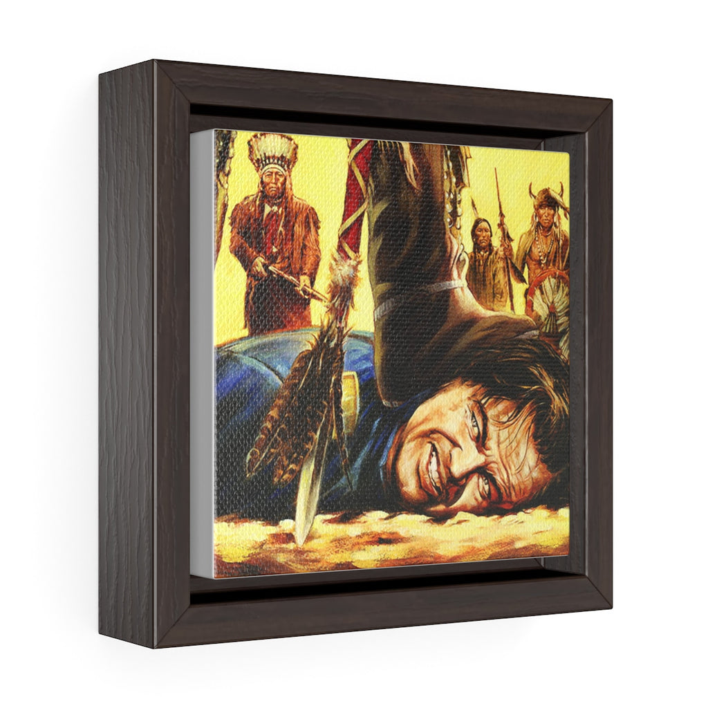 Comanche Uprising Square Framed Premium Gallery Wrap Canvas