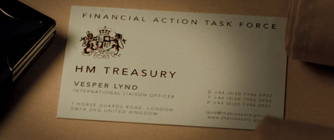 Vesper Lynd Business Card | Casino Royale