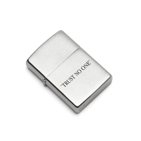 Trust No One Zippo Lighter | X Files | ReplicaPropStore