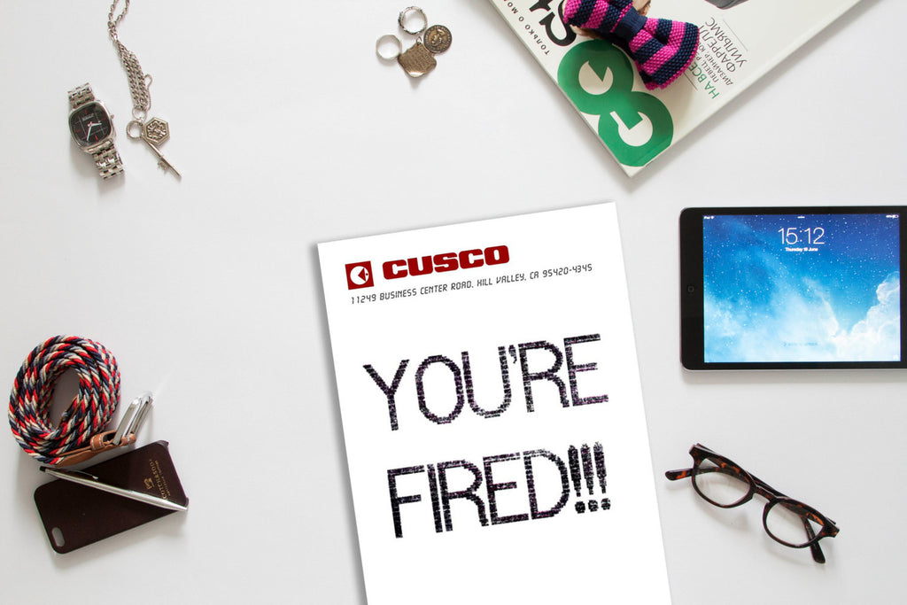 You're Fired!!! Print Back To The Future BTTF - Replica Prop Store

