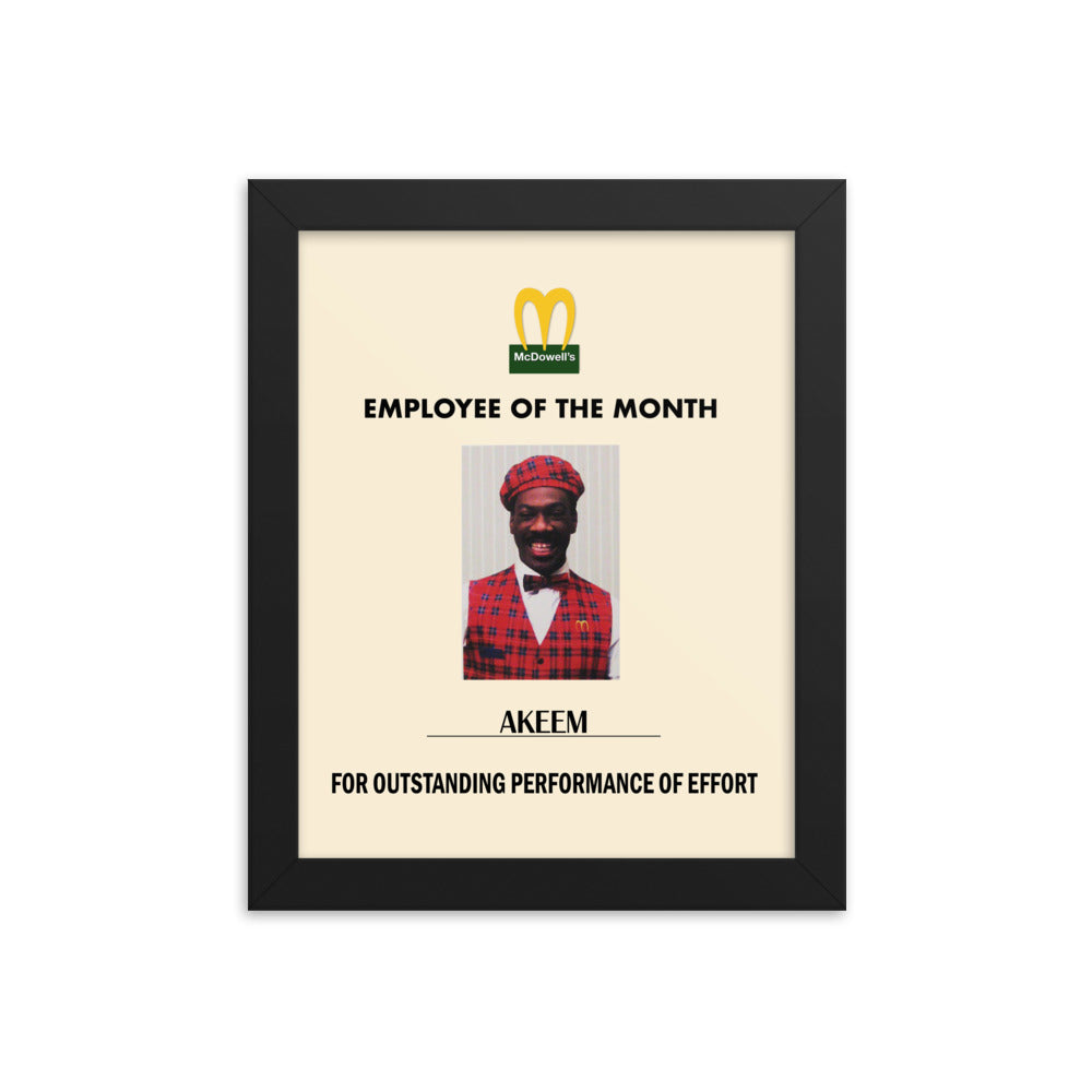 Akeem Employee of The Month Framed Poster | Coming To America