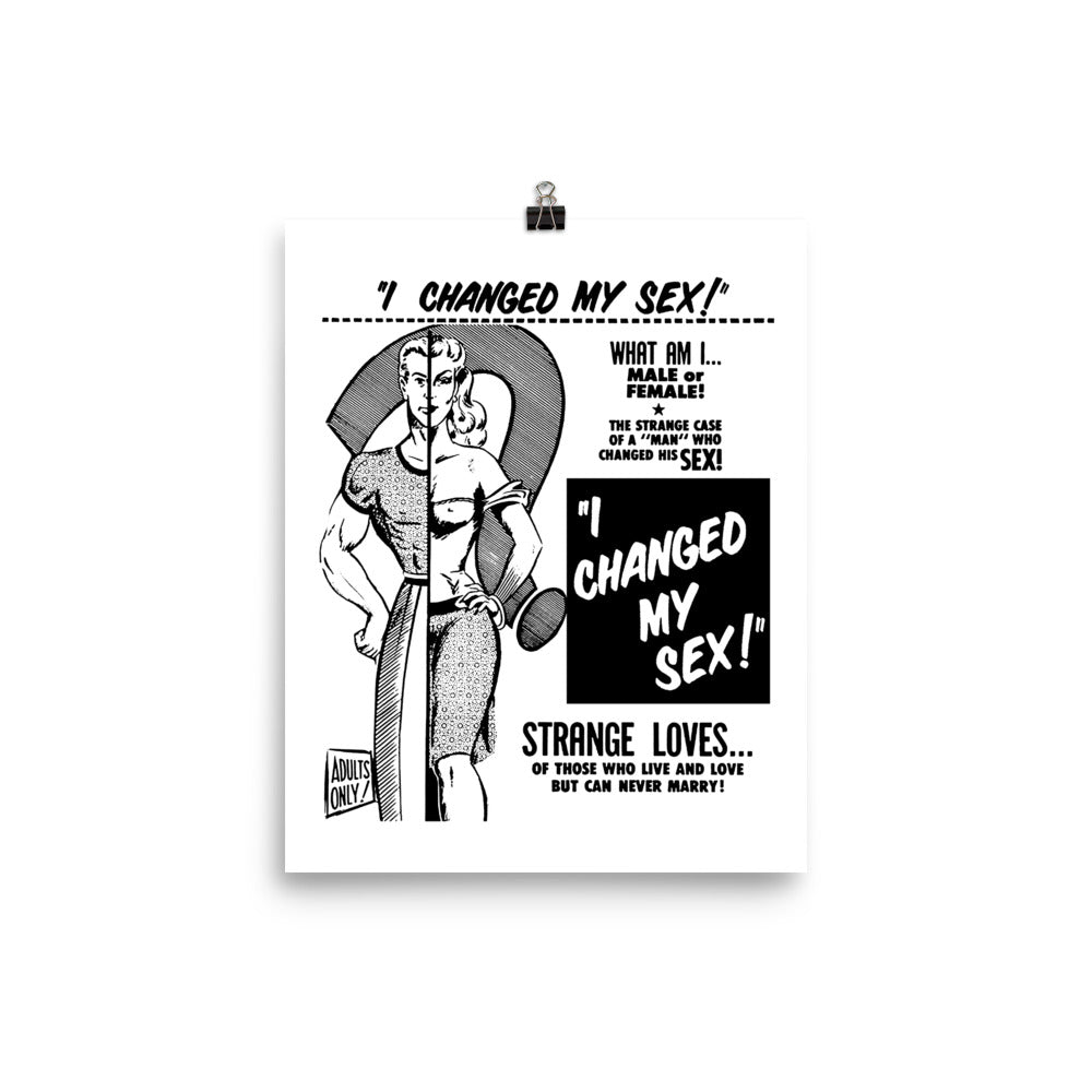 I Changed My Sex Poster Ed Wood