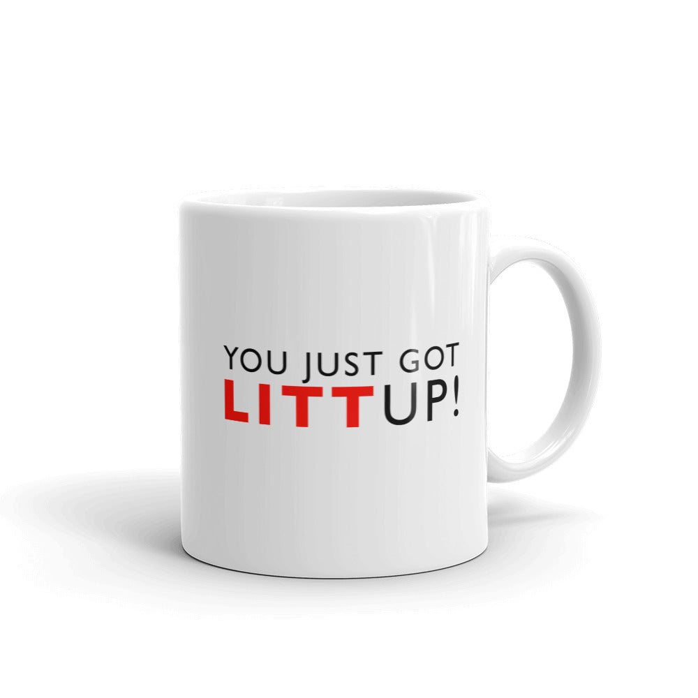 you just got litt up suits mug