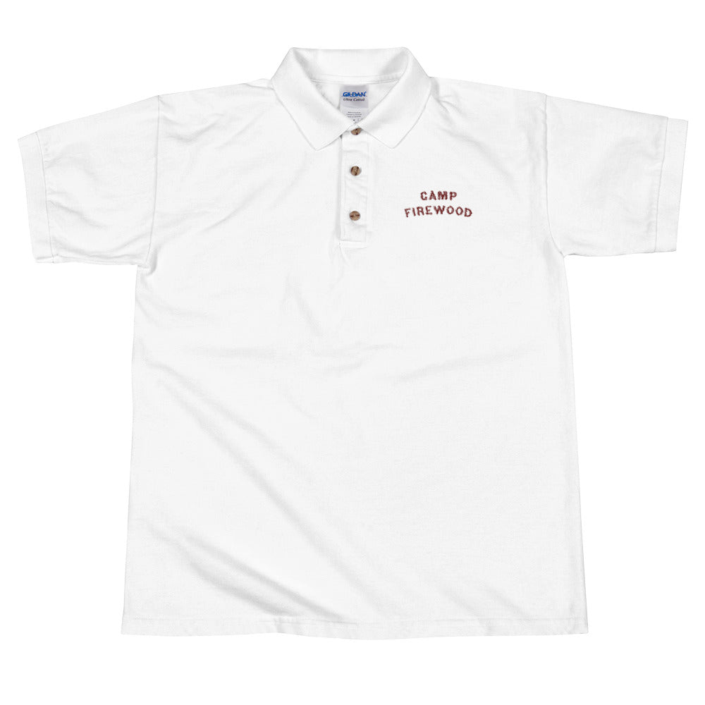 Camp Firewood Embroidered Polo Shirt | Wet Hot American Summer