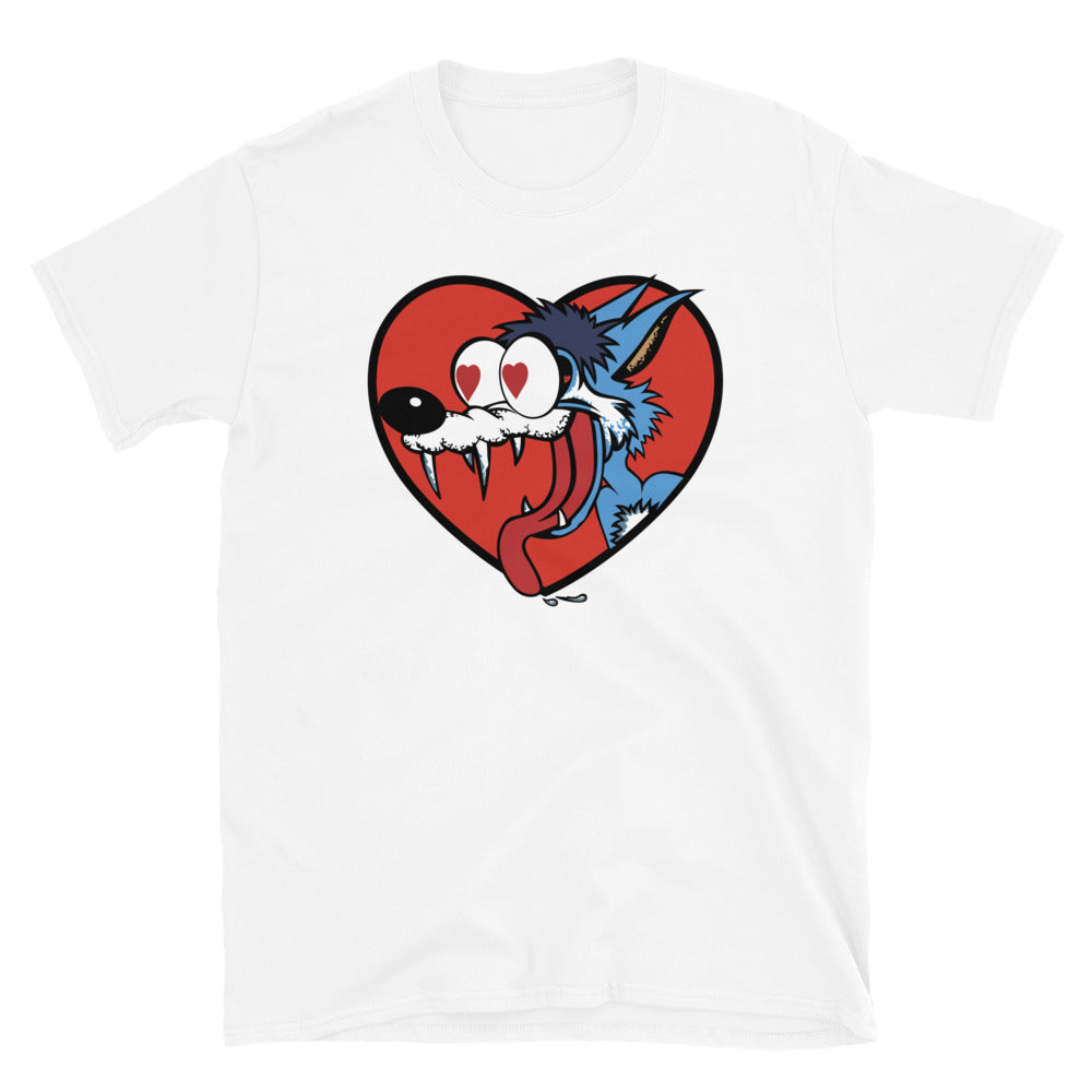 Blue Dog with Heart Eyes T-Shirt | Nope
